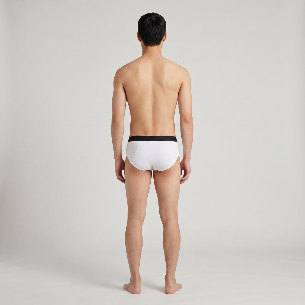 Plain Cotton Brief | 2-Pack, worn, back view, second colourway
