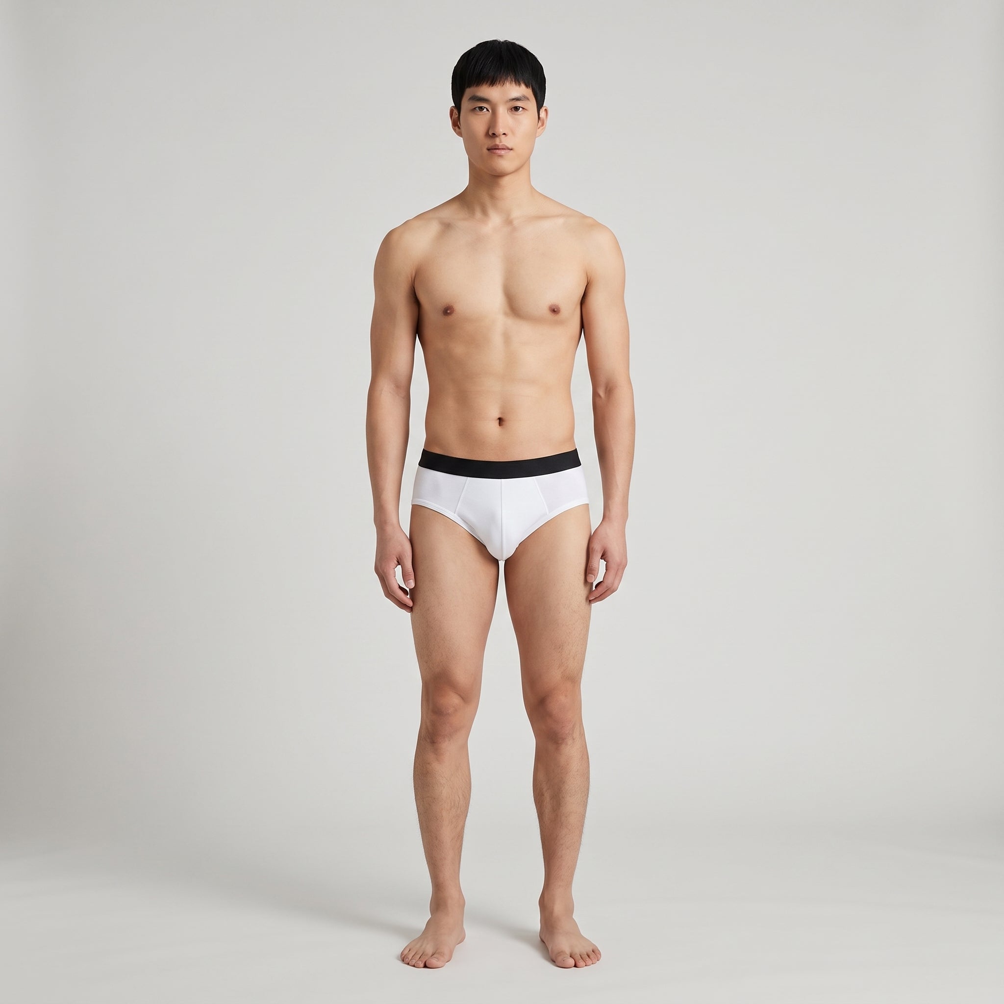 Plain Cotton Brief | 2-Pack, worn, front view, second colourway