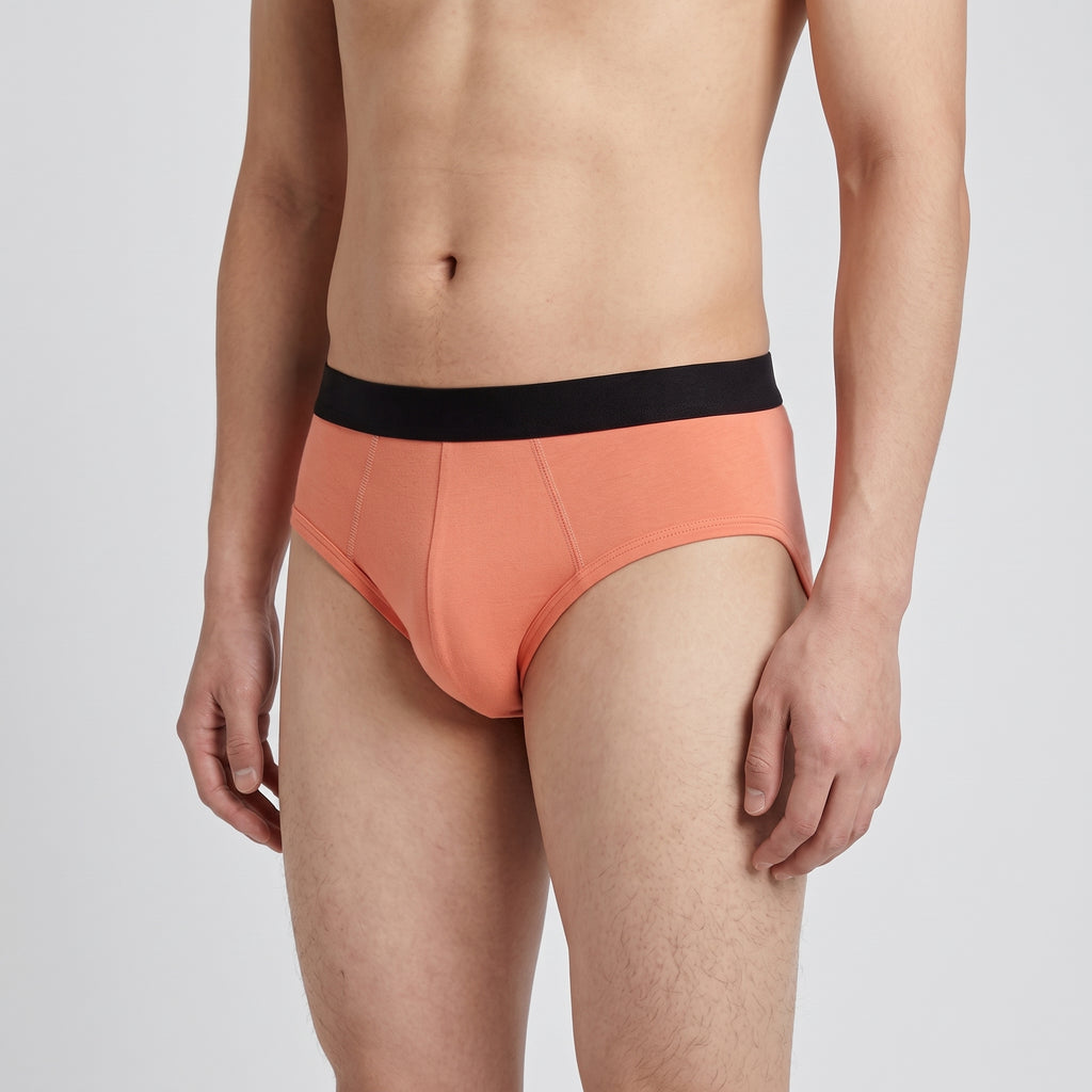 Plain Cotton Brief | 2-Pack, worn, close-up