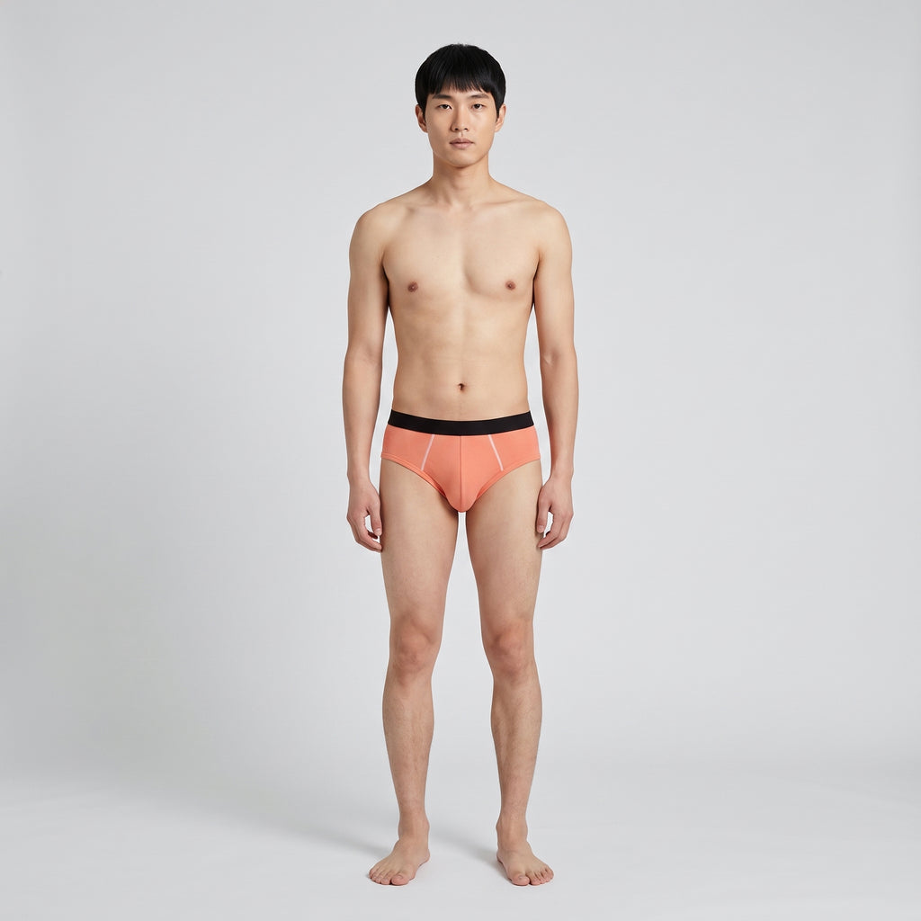 Plain Cotton Brief | 2-Pack, worn, front view