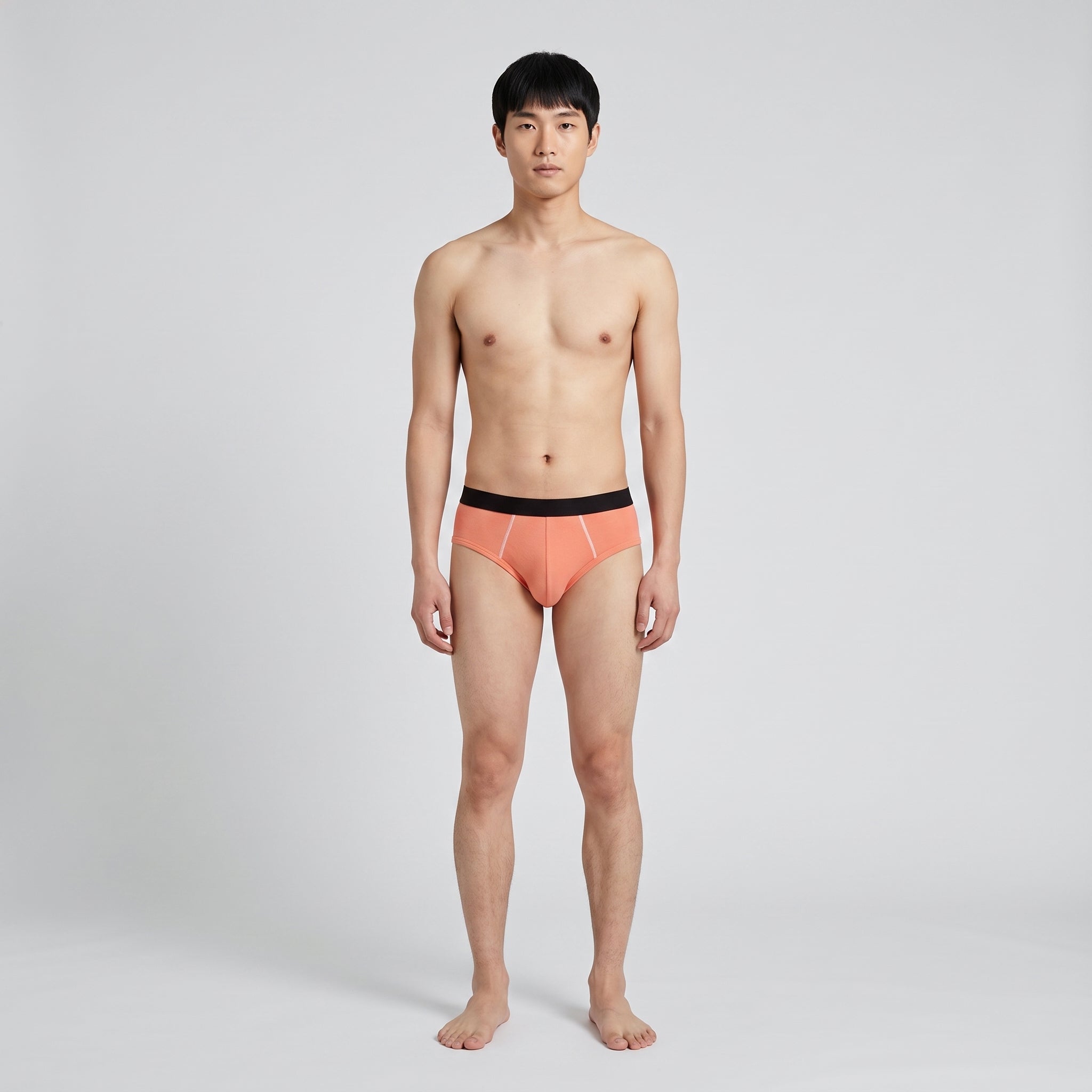 Plain Cotton Brief | 2-Pack, worn, front view
