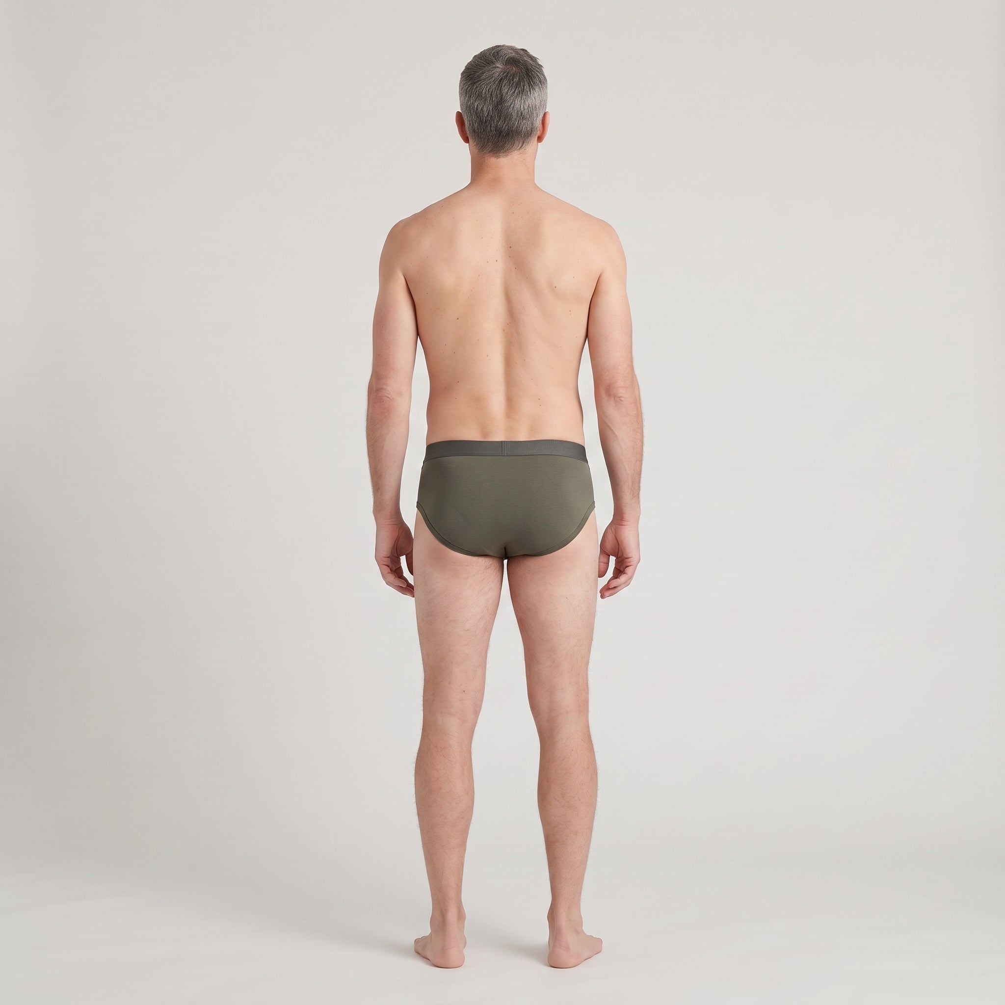 Plain Cotton Brief | 2-Pack Single Color, worn, back view