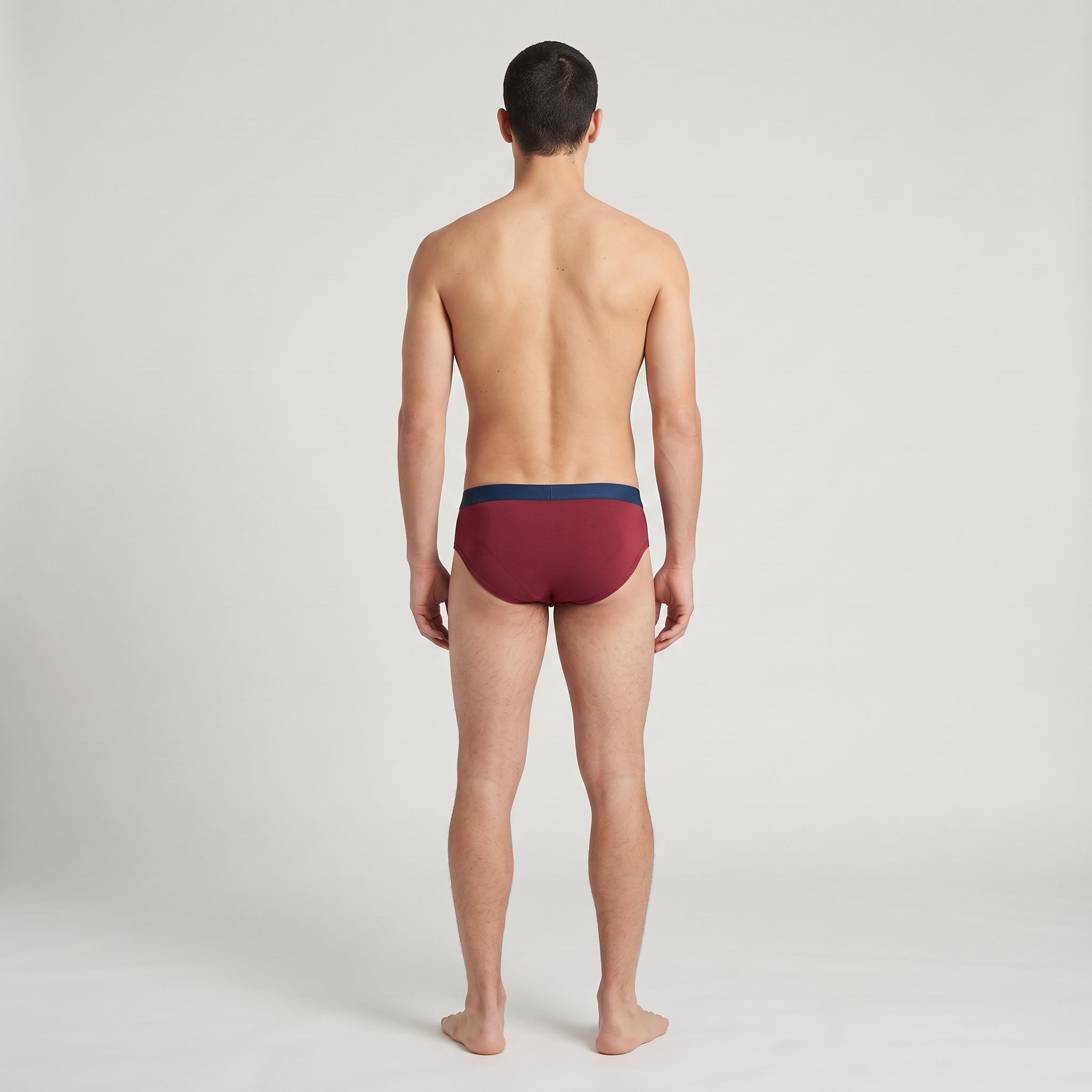Plain Cotton Brief | 2-Pack Two Colors, worn, back view