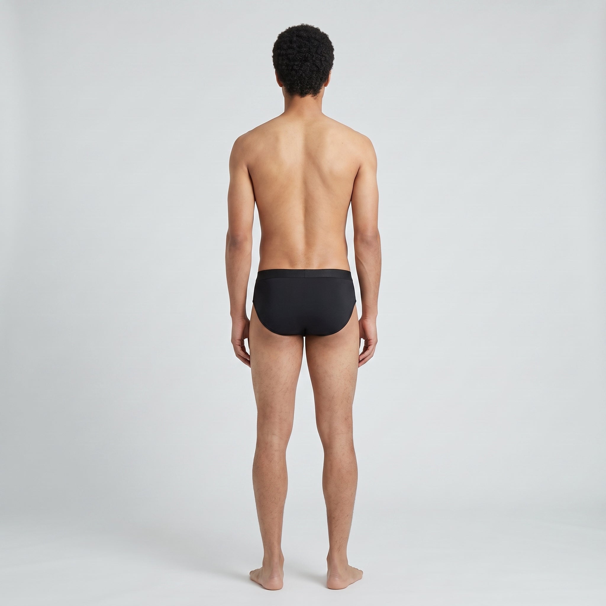 Plain Cotton Brief | 4-Pack Single Color, worn, back view