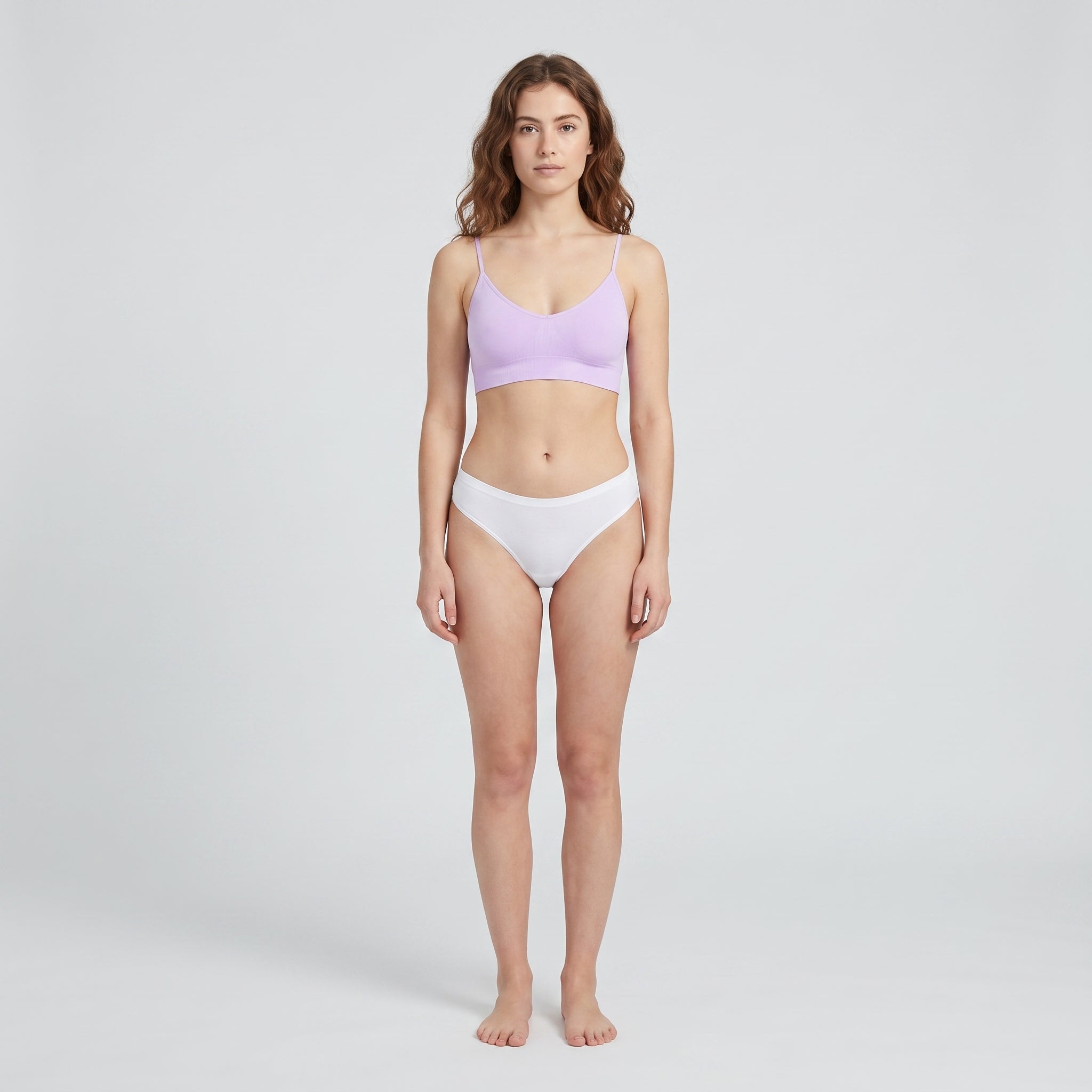 Plain Cotton Cheeky Hipster | 3-Pack, worn, front view, second colourway