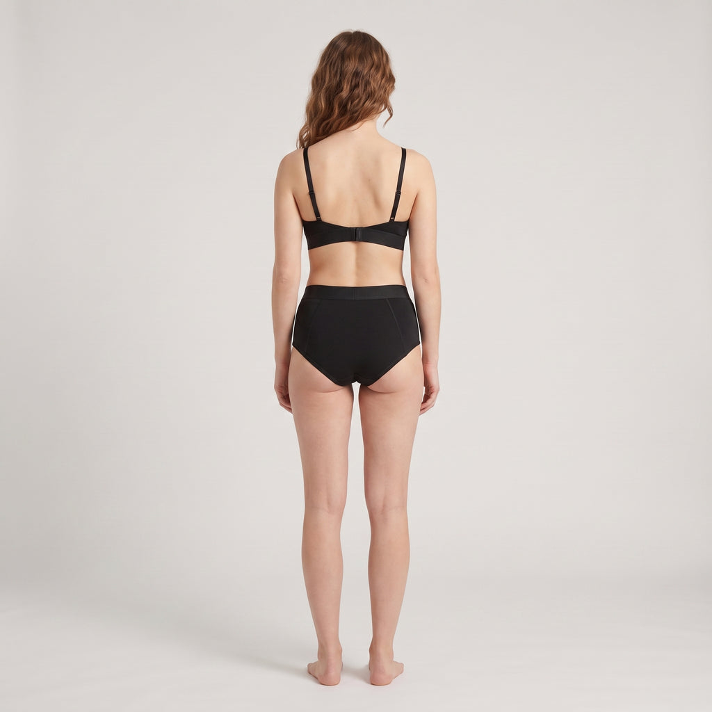 Plain Cotton Cheeky Hipster | 3-Pack, worn, back view