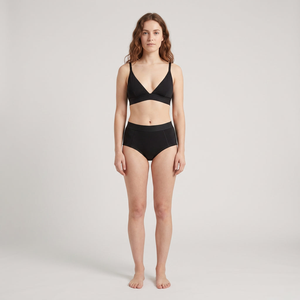 Plain Cotton Cheeky Hipster | 3-Pack, worn, front view