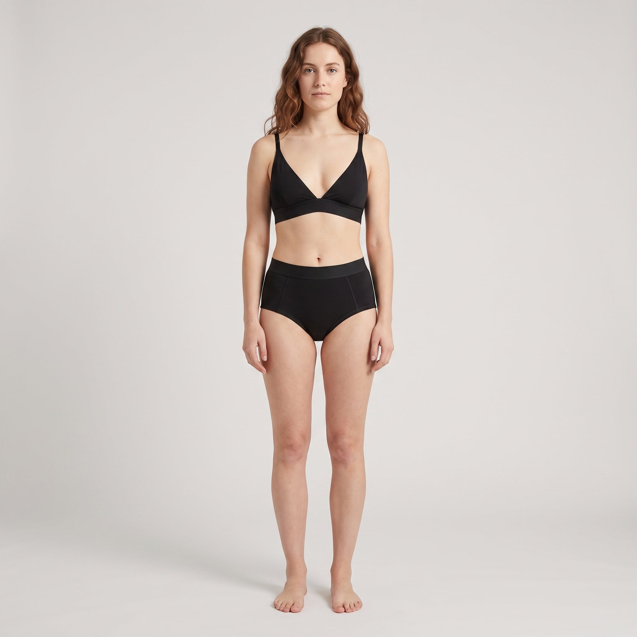 Plain Cotton Cheeky Hipster | 3-Pack, worn, front view