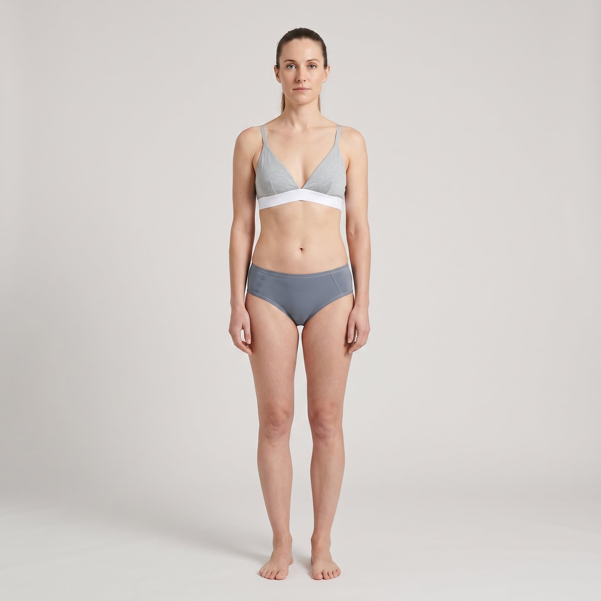 Plain Cotton Cheeky Hipster | Three-Pack, worn, front view, second colourway