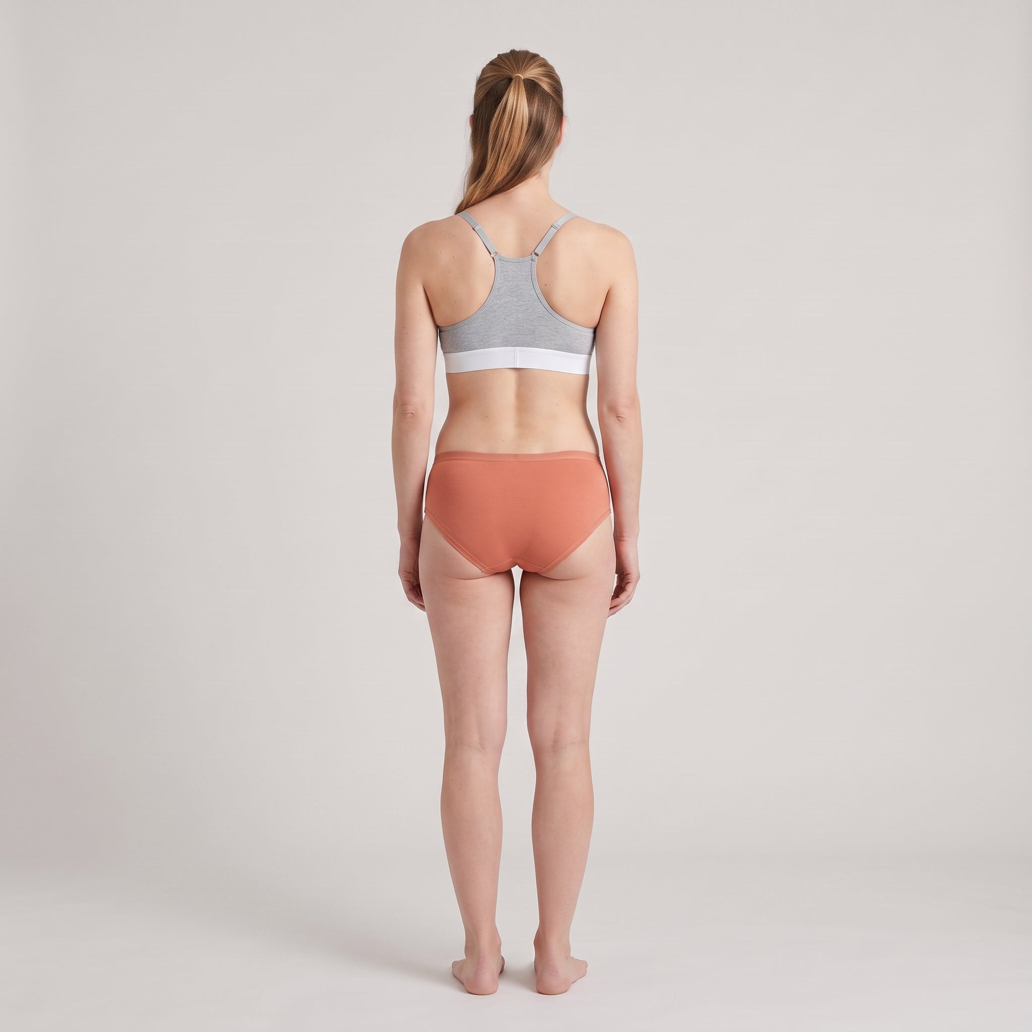 Plain Cotton Cheeky Hipster | Three-Pack, worn, back view