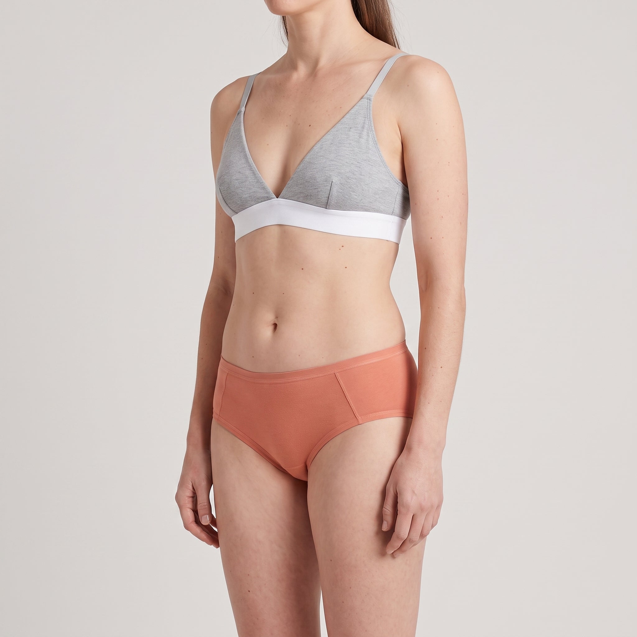 Plain Cotton Cheeky Hipster | Three-Pack, worn, close-up