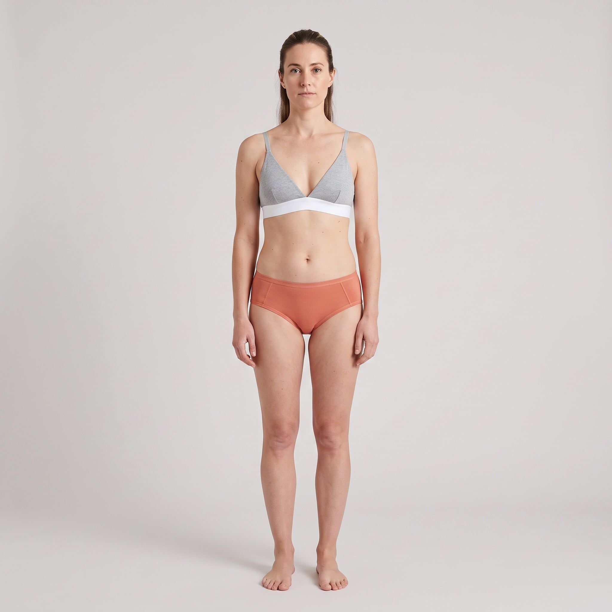 Plain Cotton Cheeky Hipster | Three-Pack, worn, front view