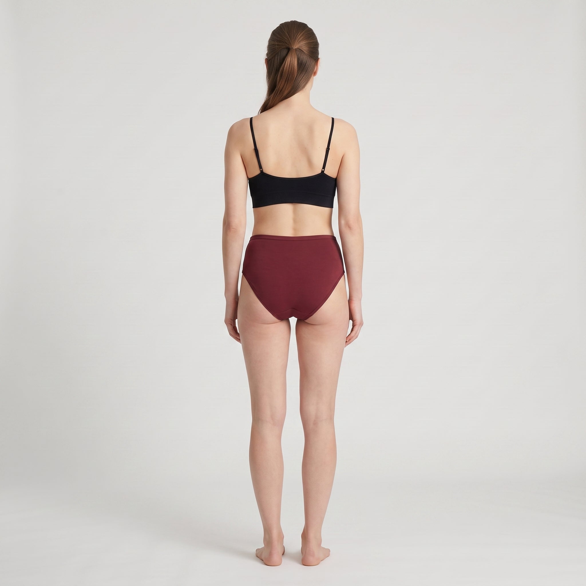 Plain Cotton French Brief | 2-Pack, worn, back view, second colourway