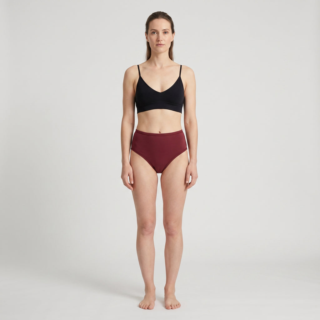 Plain Cotton French Brief | 2-Pack, worn, front view, second colourway