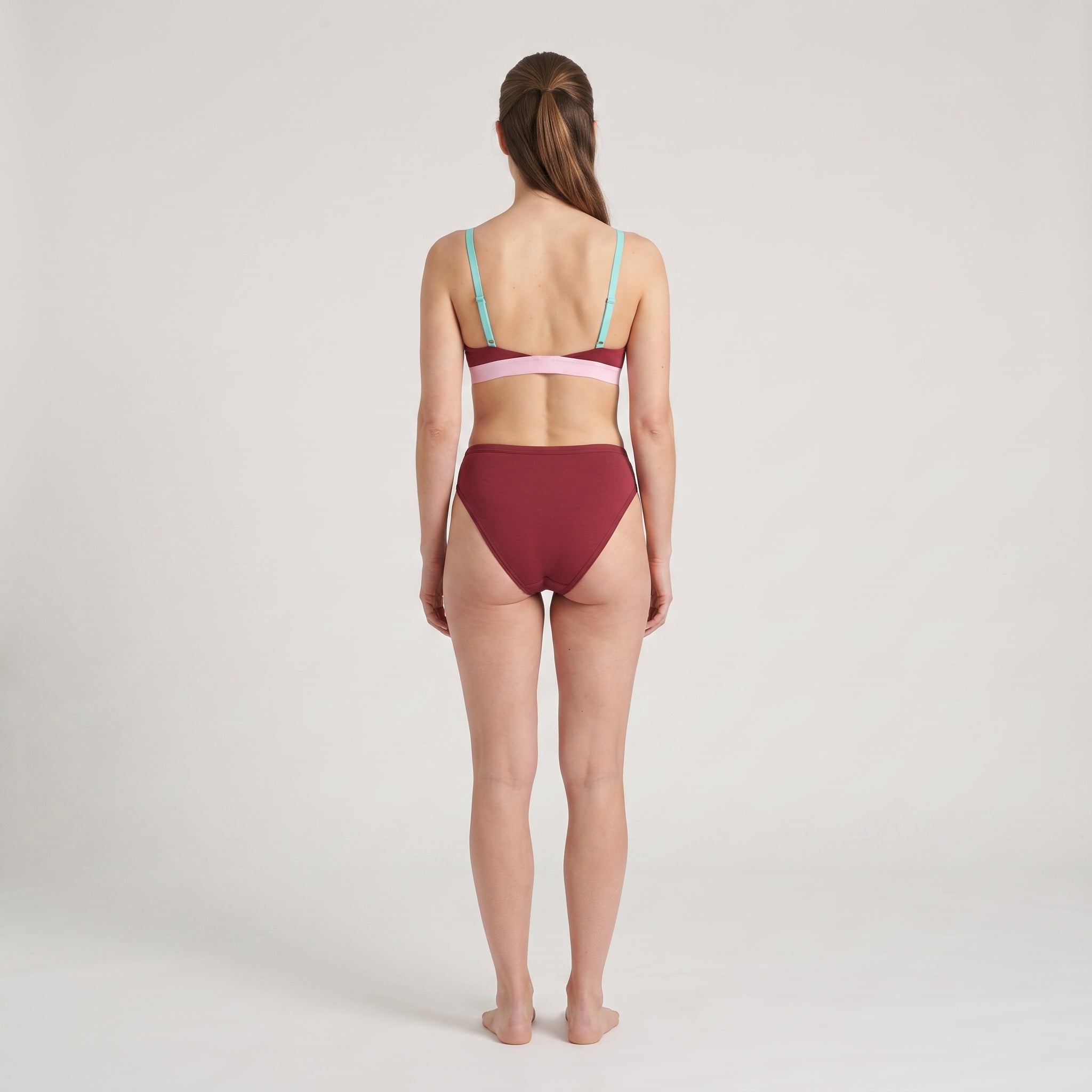 Plain Cotton French Brief | 2-Pack, worn, back view