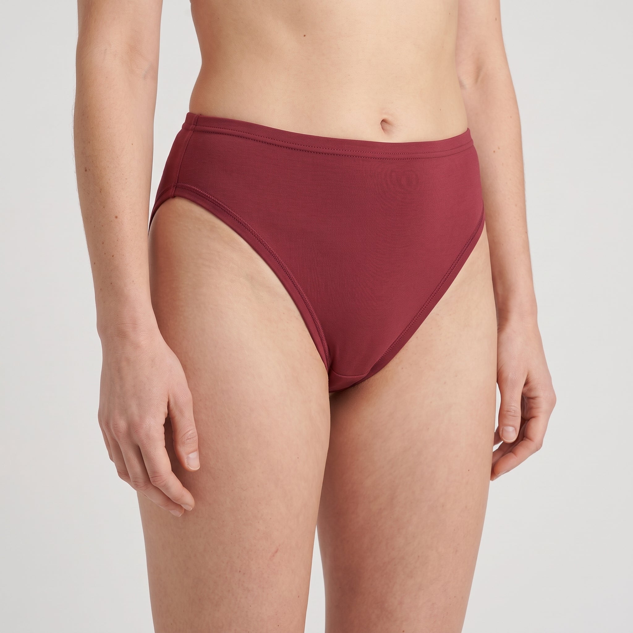 Plain Cotton French Brief | 2-Pack, worn, close-up