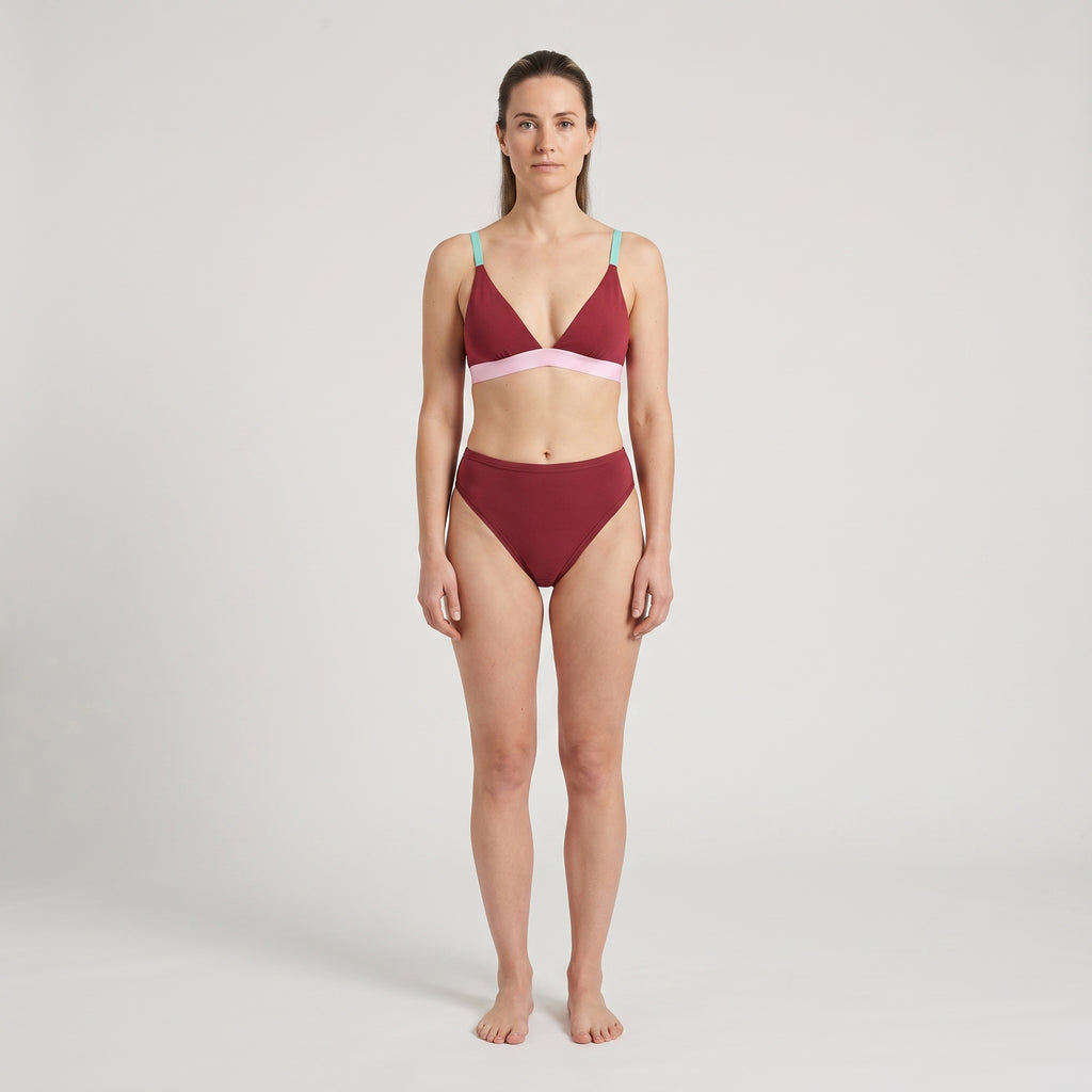 Plain Cotton French Brief | 2-Pack, worn, front view