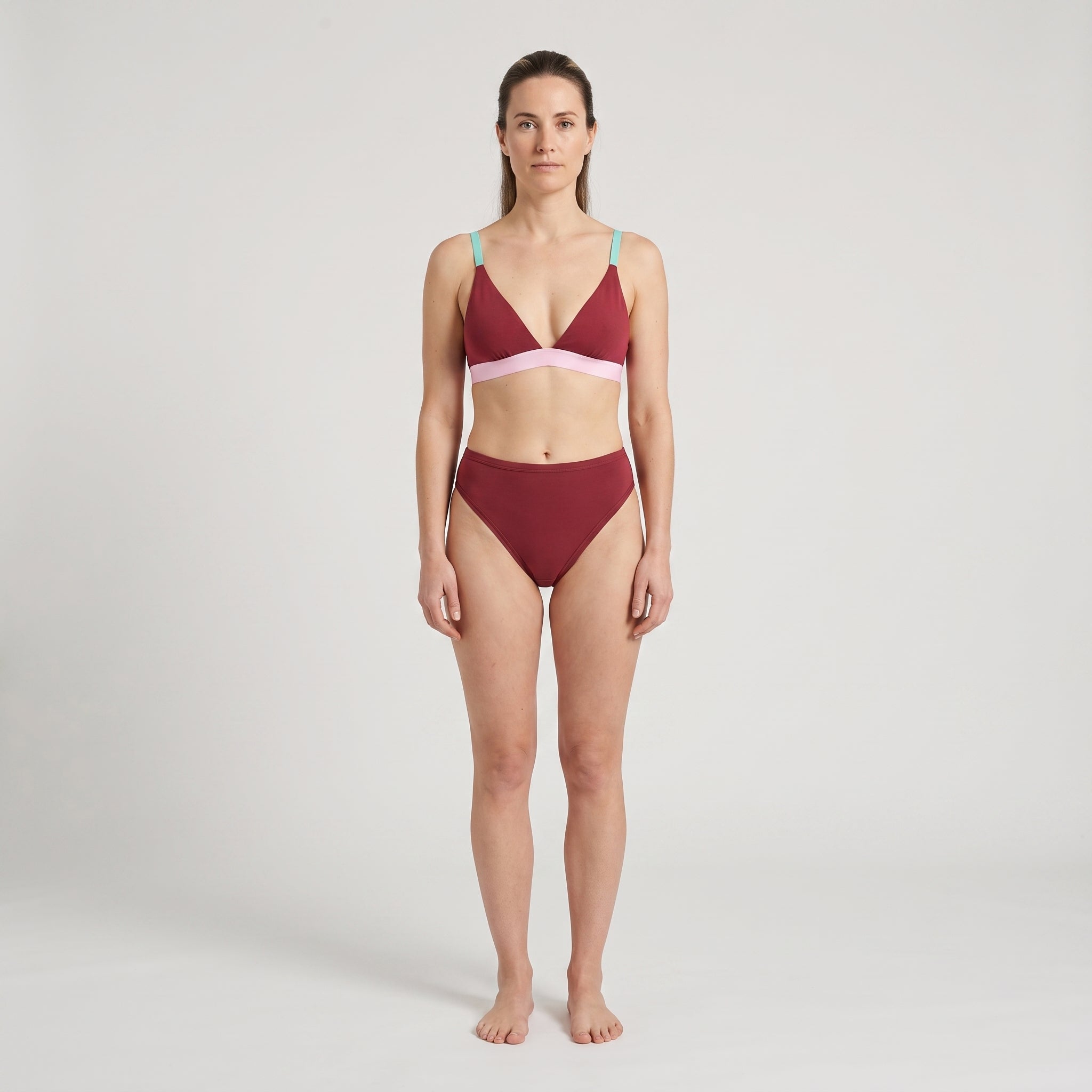 Plain Cotton French Brief | 2-Pack, worn, front view