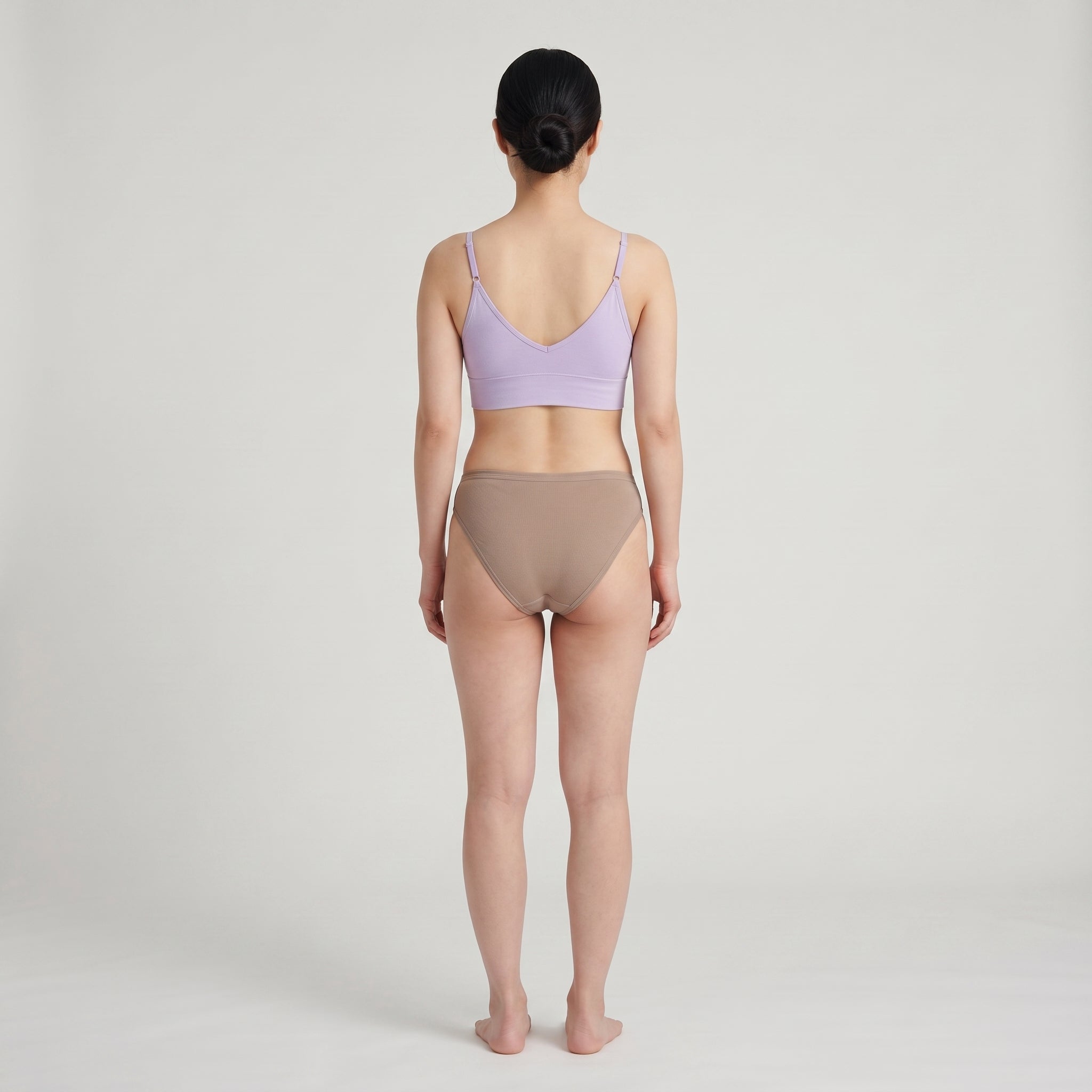 Plain Cotton French Brief | 3-Pack, worn, back view