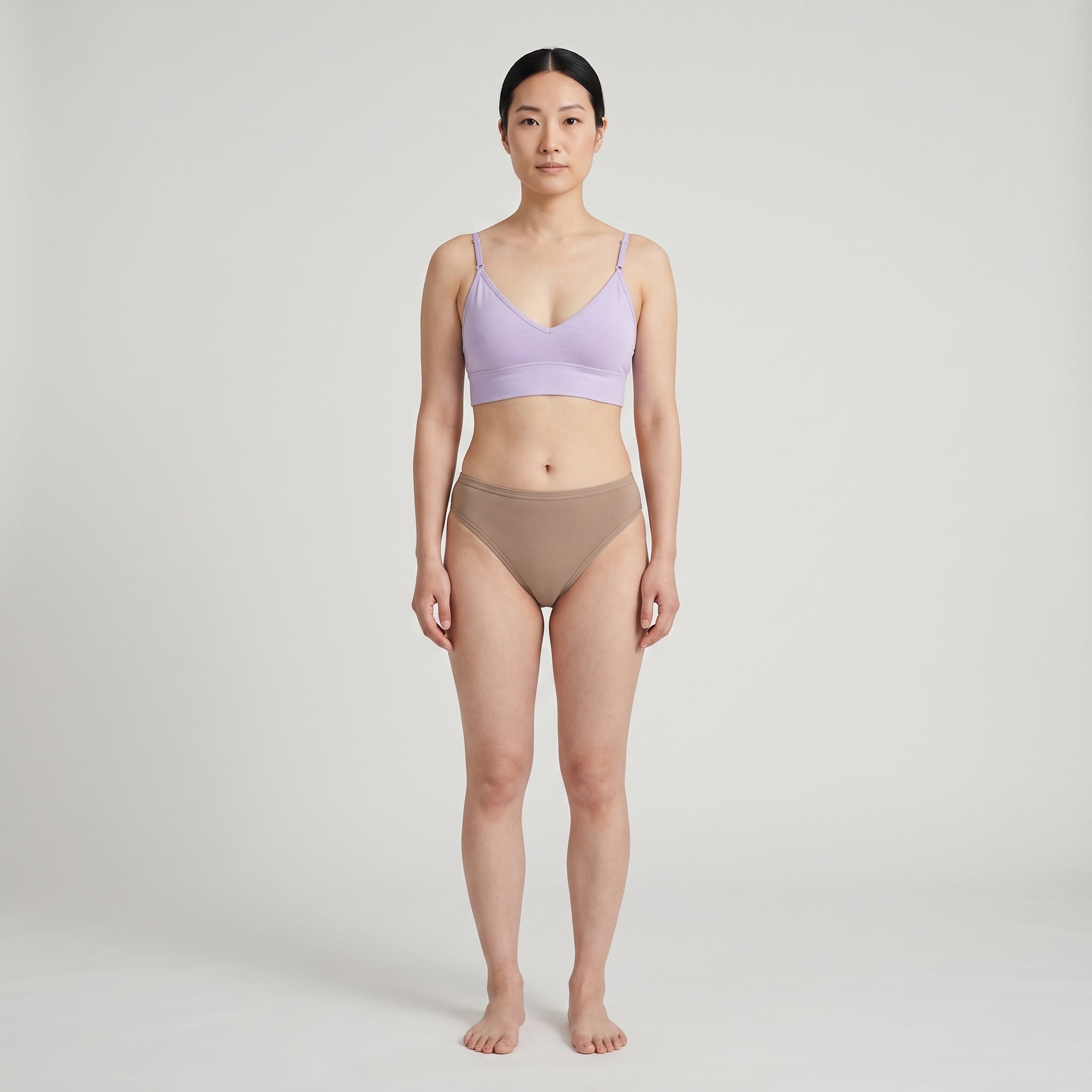 Plain Cotton French Brief | 3-Pack, worn, front view