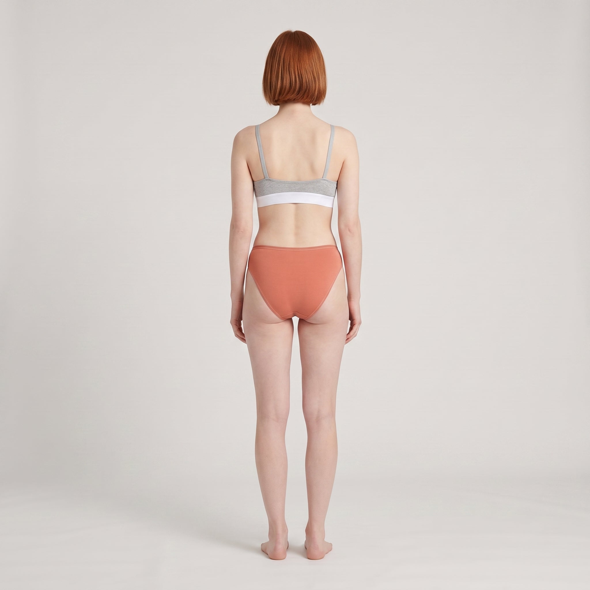 Plain Cotton French Brief | 3-Pack, worn, back view, second colourway