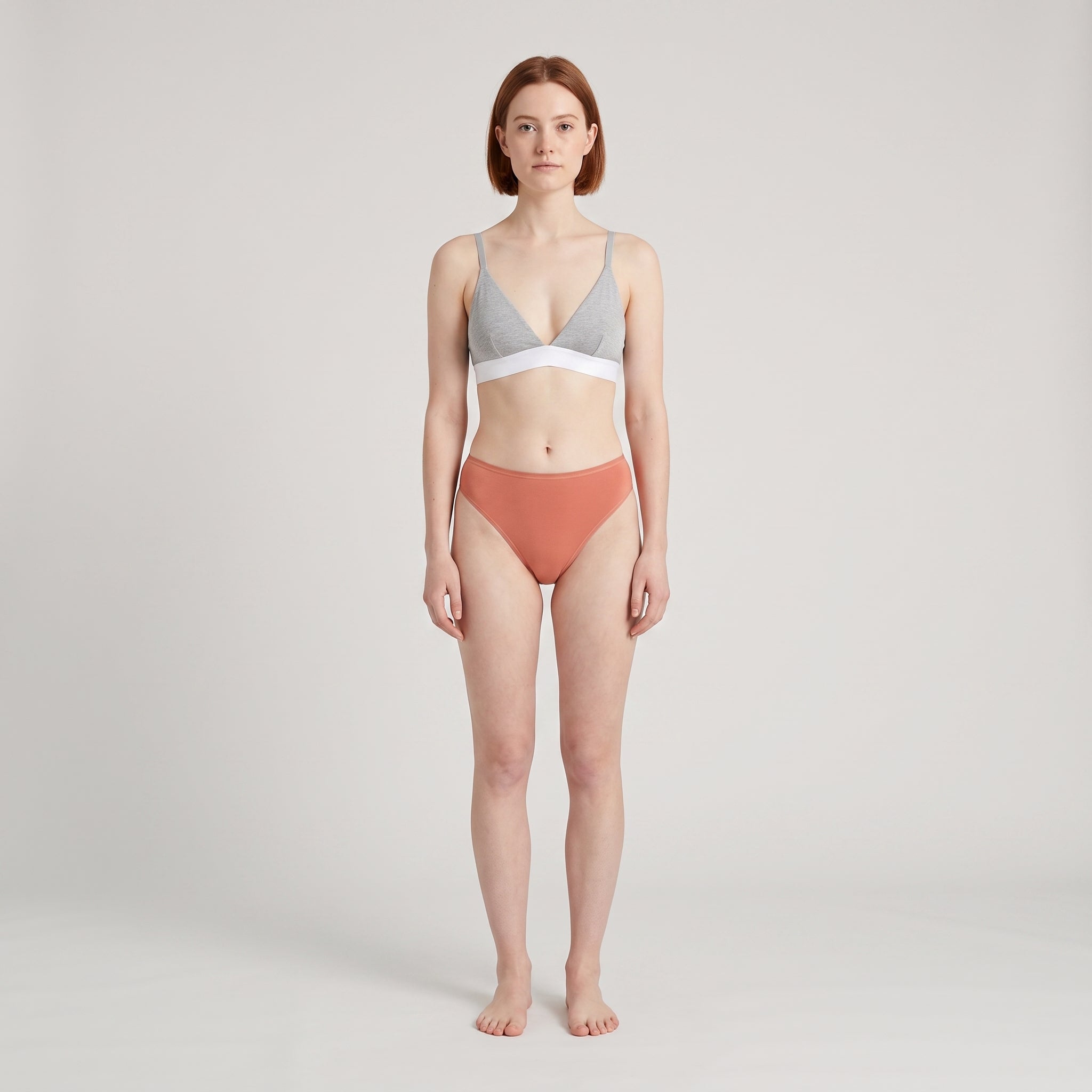 Plain Cotton French Brief | 3-Pack, worn, front view, second colourway