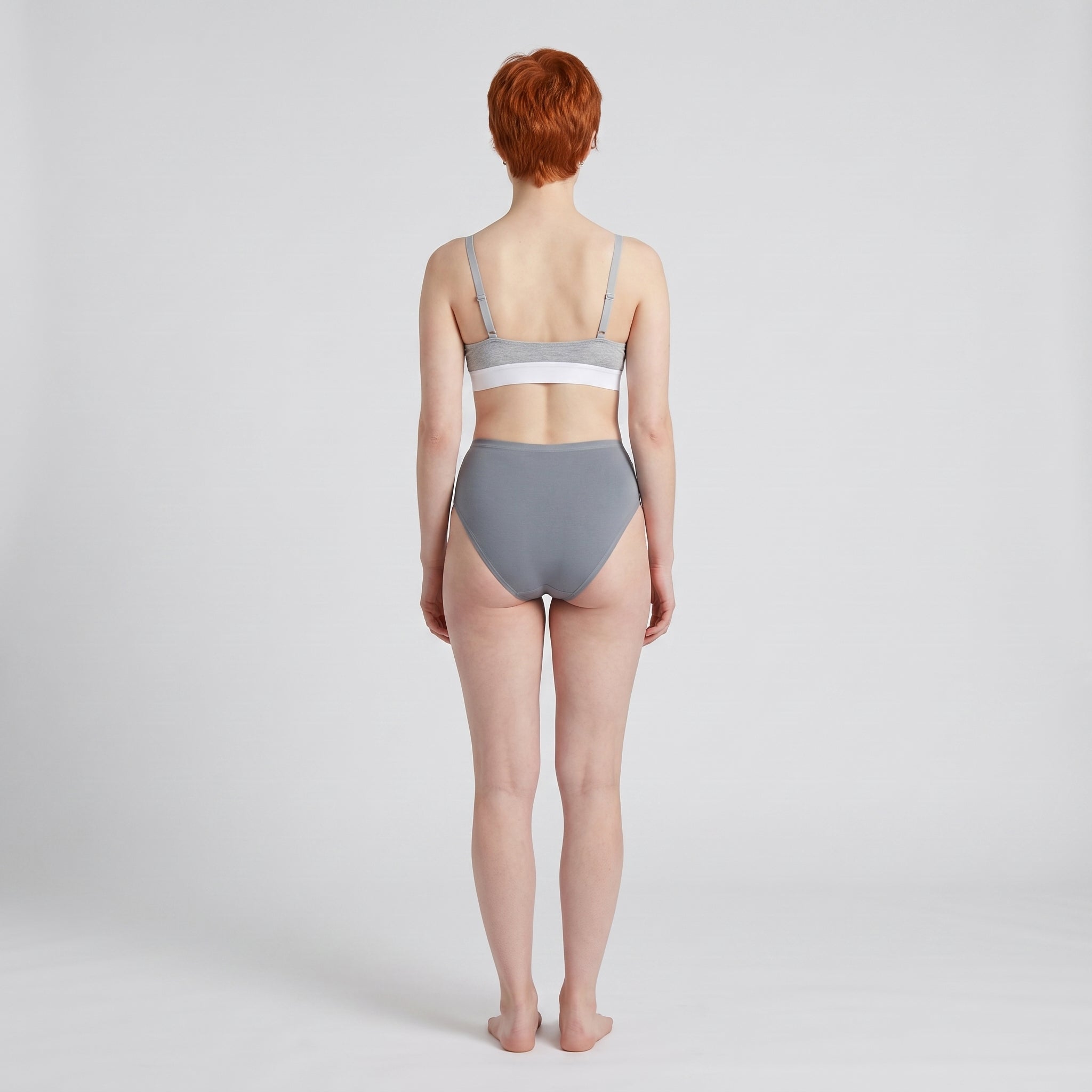 Plain Cotton French Brief | 3-Pack, worn, back view