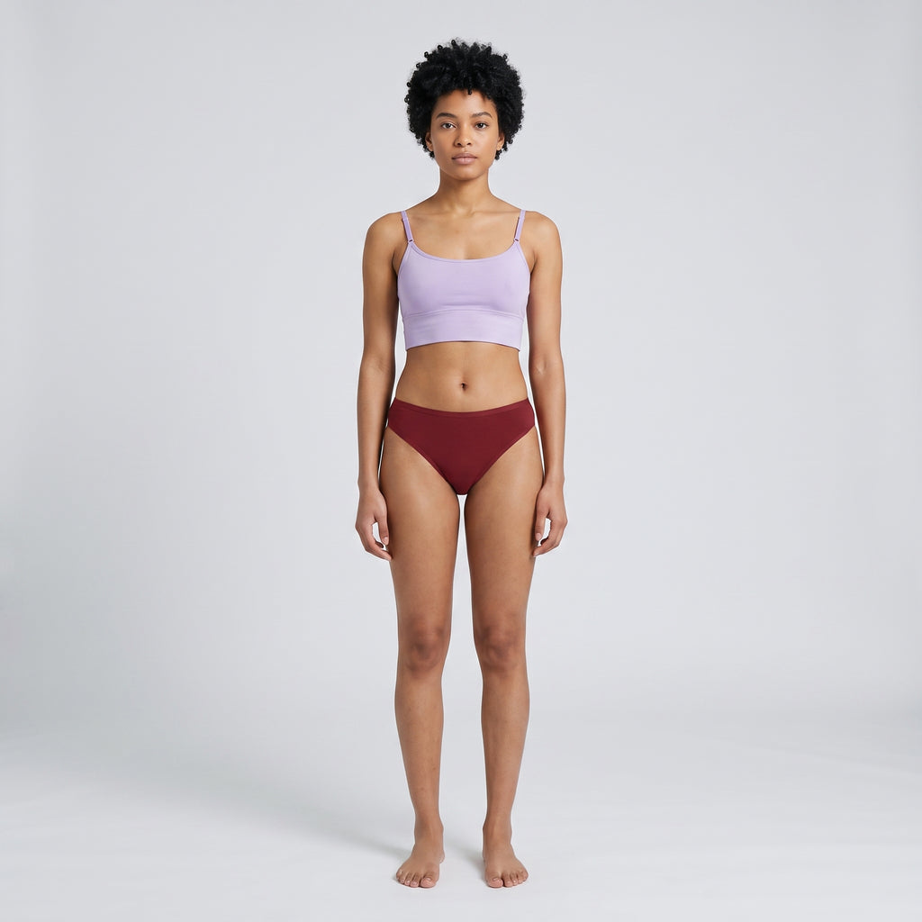 Plain Cotton Thong | 2-Pack, worn, front view