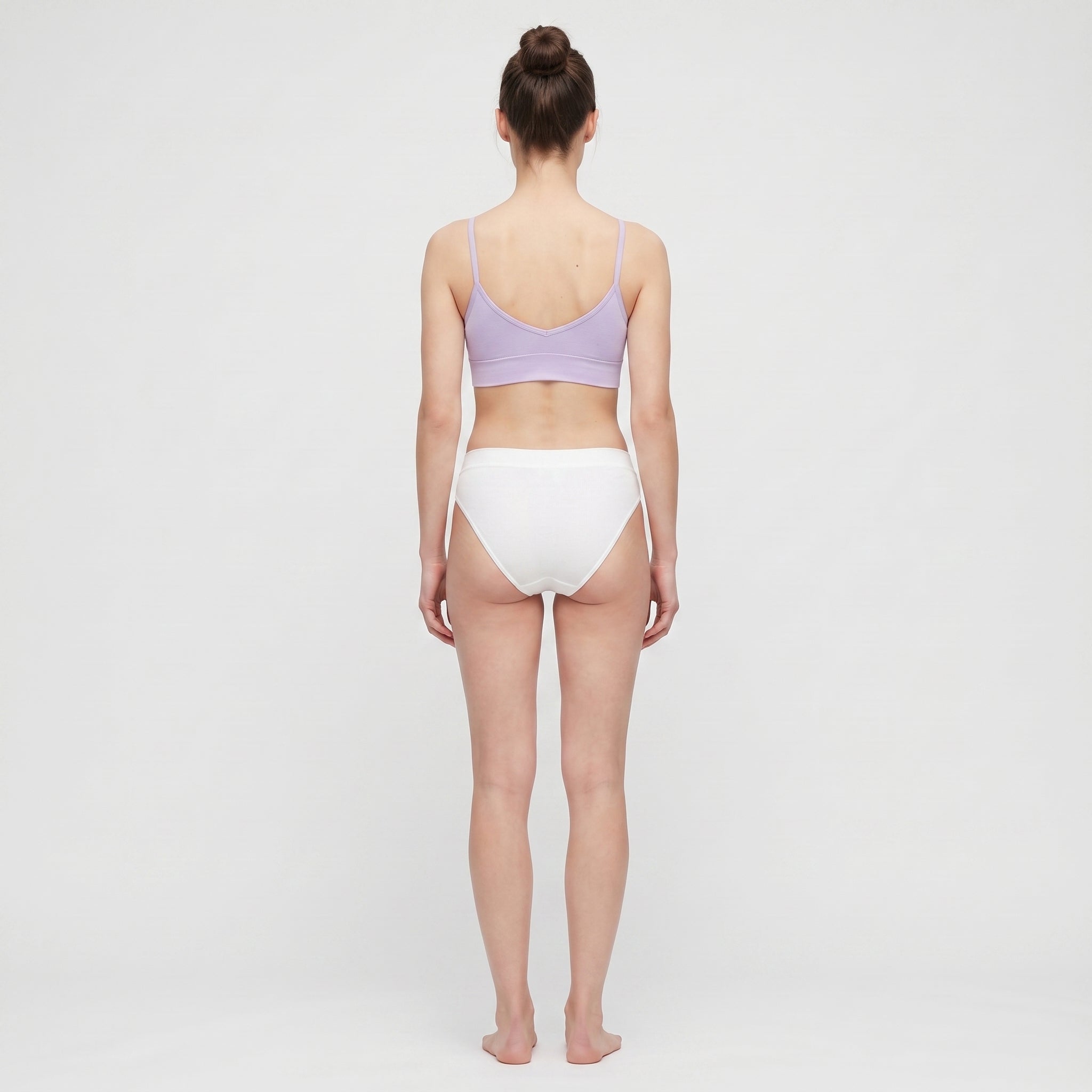 Plain Cotton Thong | 3-Pack, worn, back view, second colourway