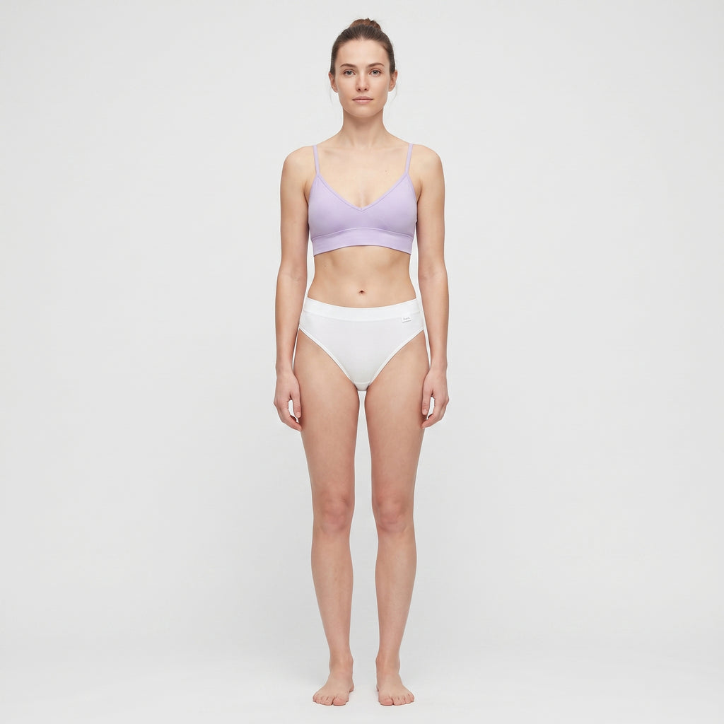 Plain Cotton Thong | 3-Pack, worn, front view, second colourway
