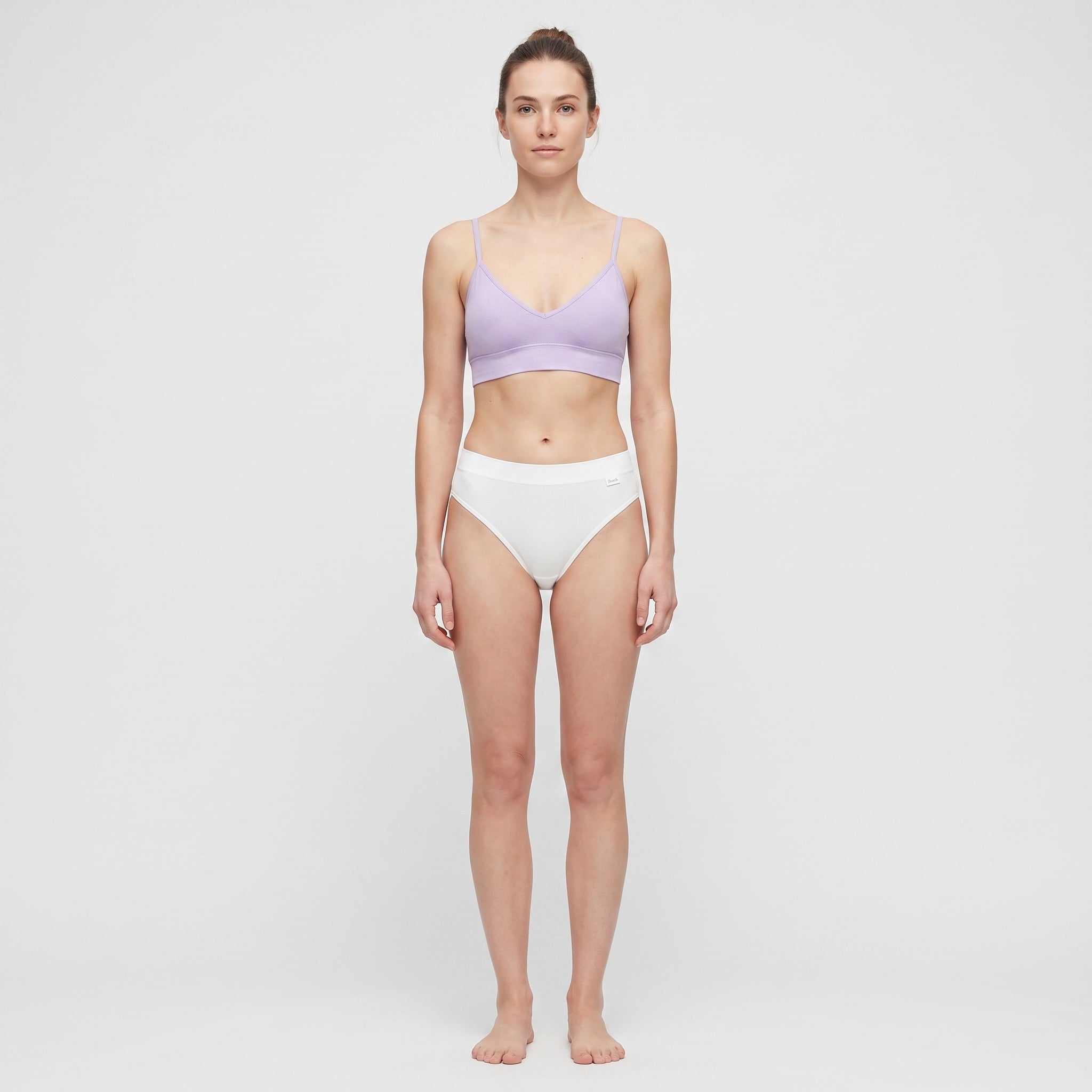 Plain Cotton Thong | 3-Pack, worn, front view, second colourway