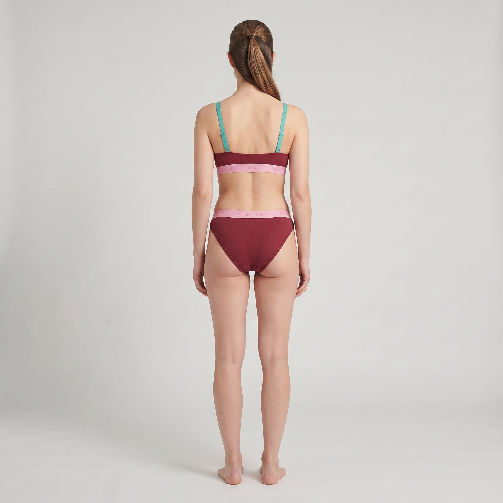 Plain Cotton Thong | 3-Pack, worn, back view