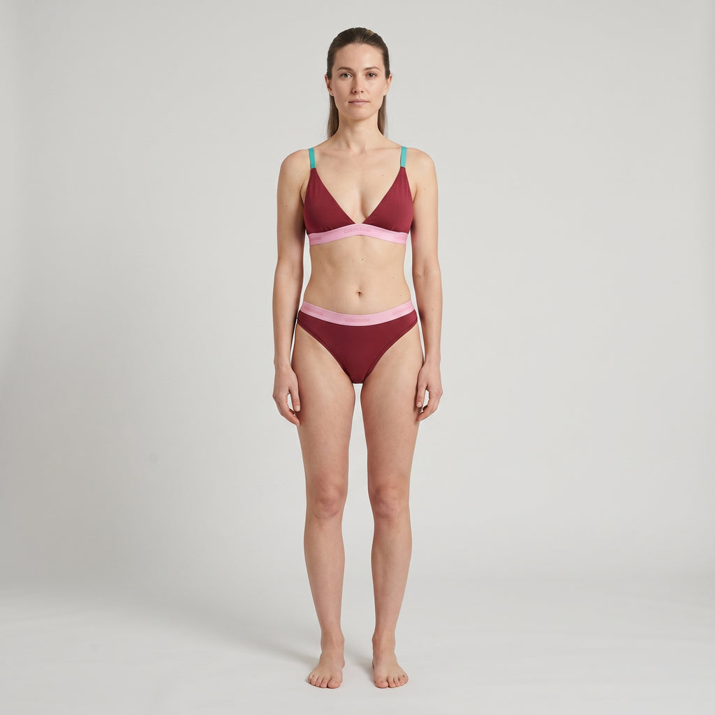 Plain Cotton Thong | 3-Pack, worn, front view