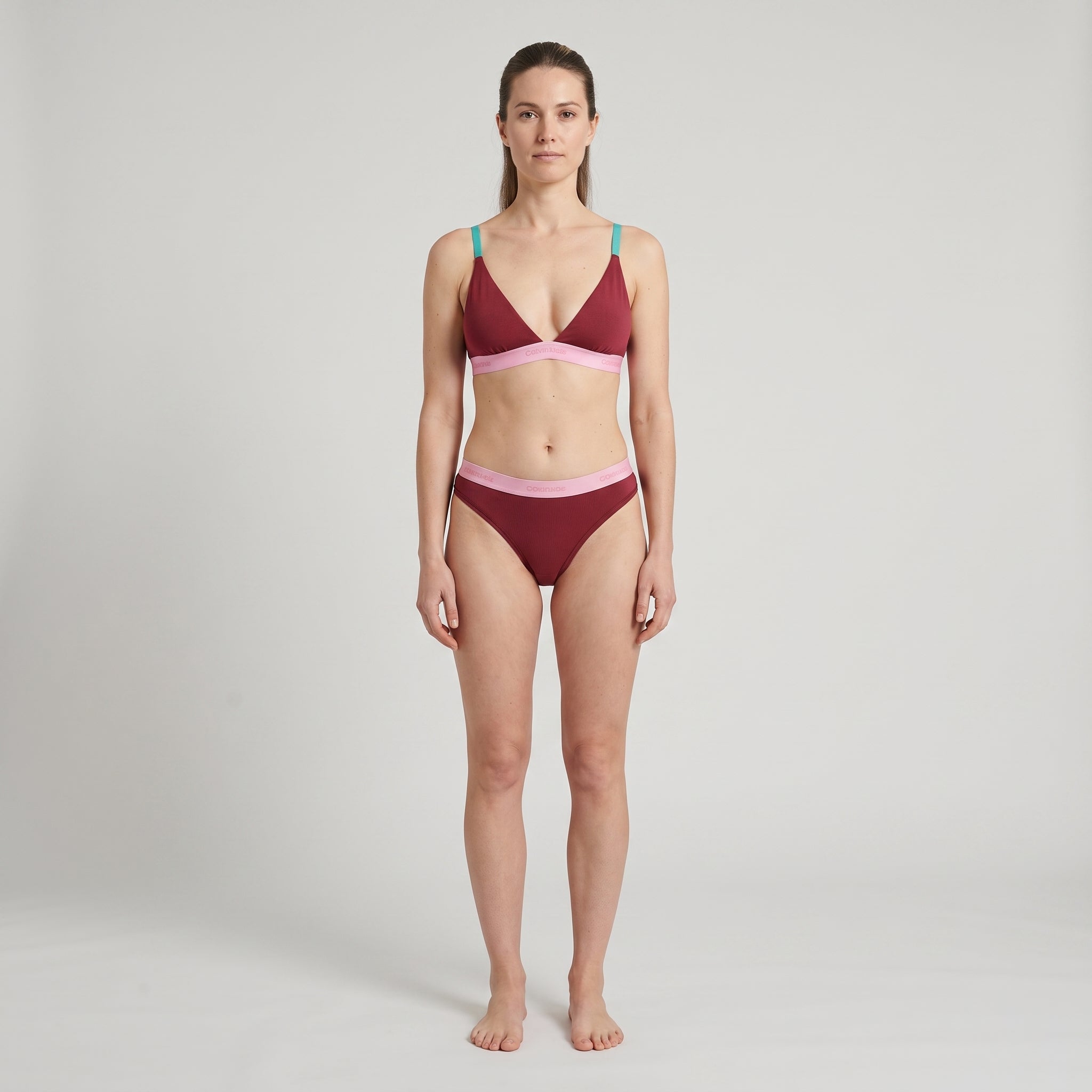 Plain Cotton Thong | 3-Pack, worn, front view