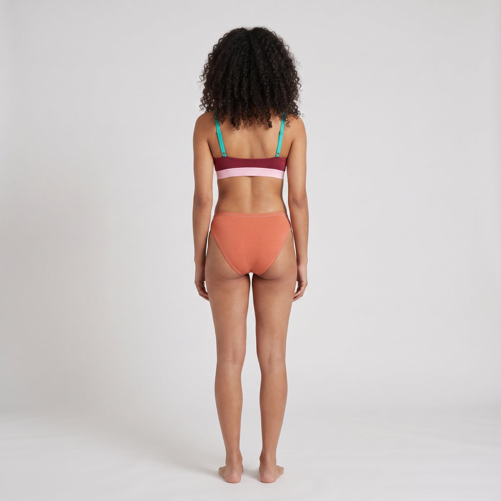 Plain Cotton Thong | Three-Pack, worn, back view