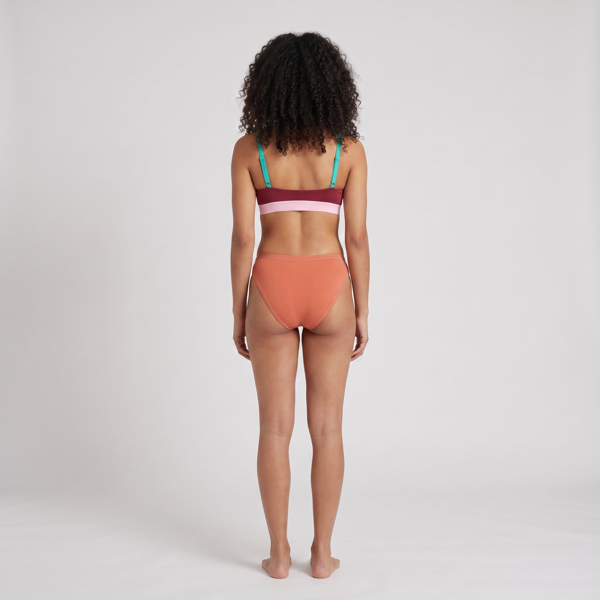 Plain Cotton Thong | Three-Pack, worn, back view