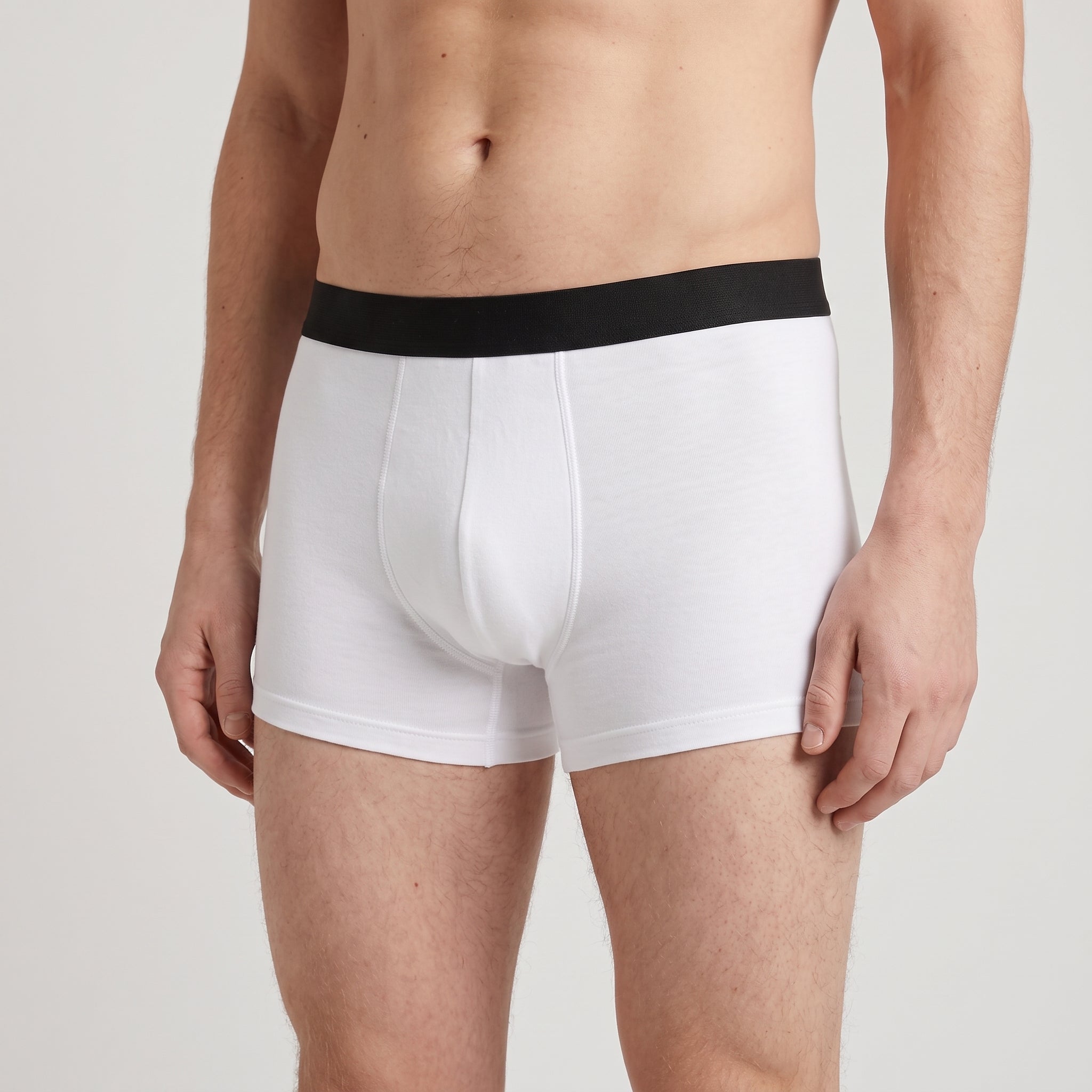 Plain Cotton Trunk | 2-Pack, worn, close-up