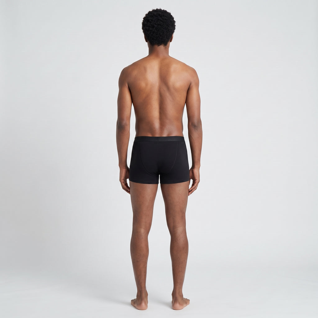 Plain Cotton Trunk | 2-Pack Single Color, worn, back view
