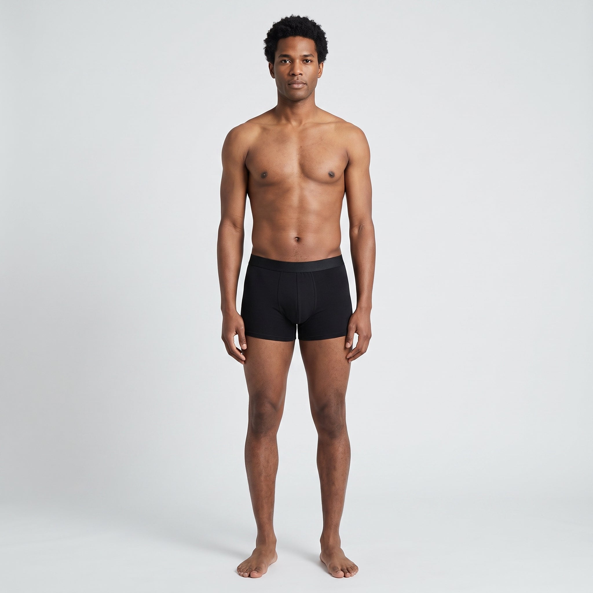 Plain Cotton Trunk | 2-Pack Single Color, worn, front view