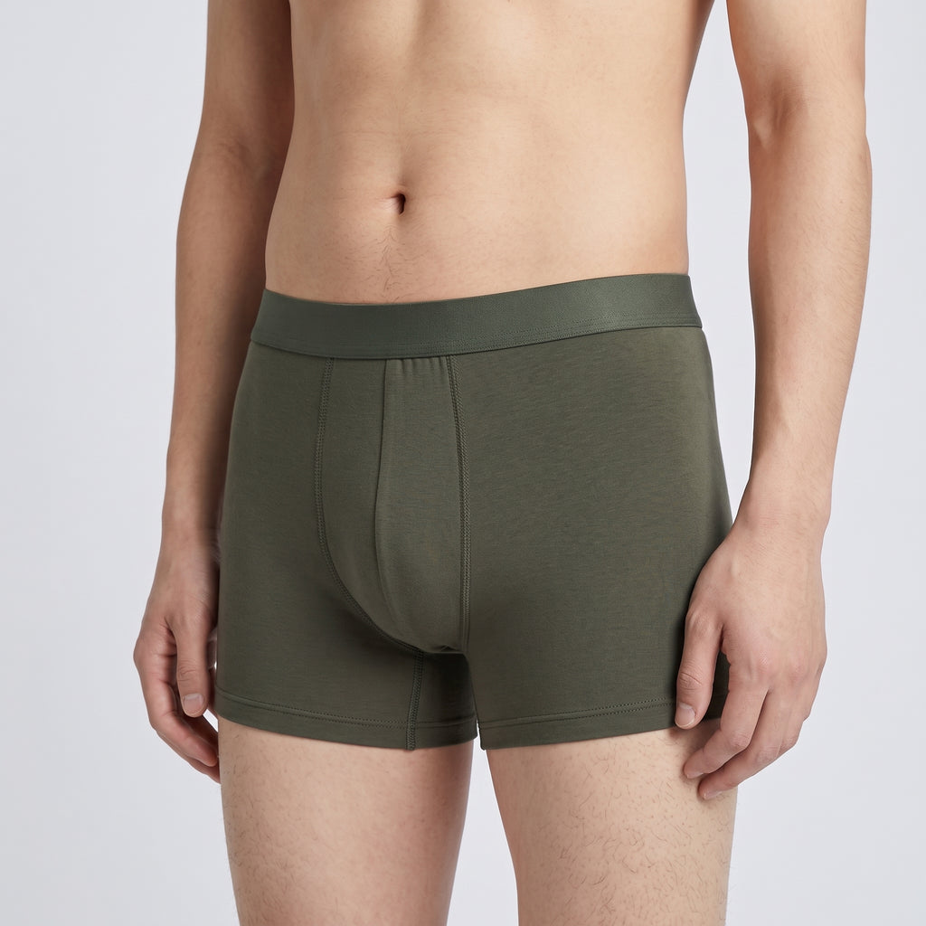 Plain Cotton Trunk | 2-Pack Two Colors, worn, close-up