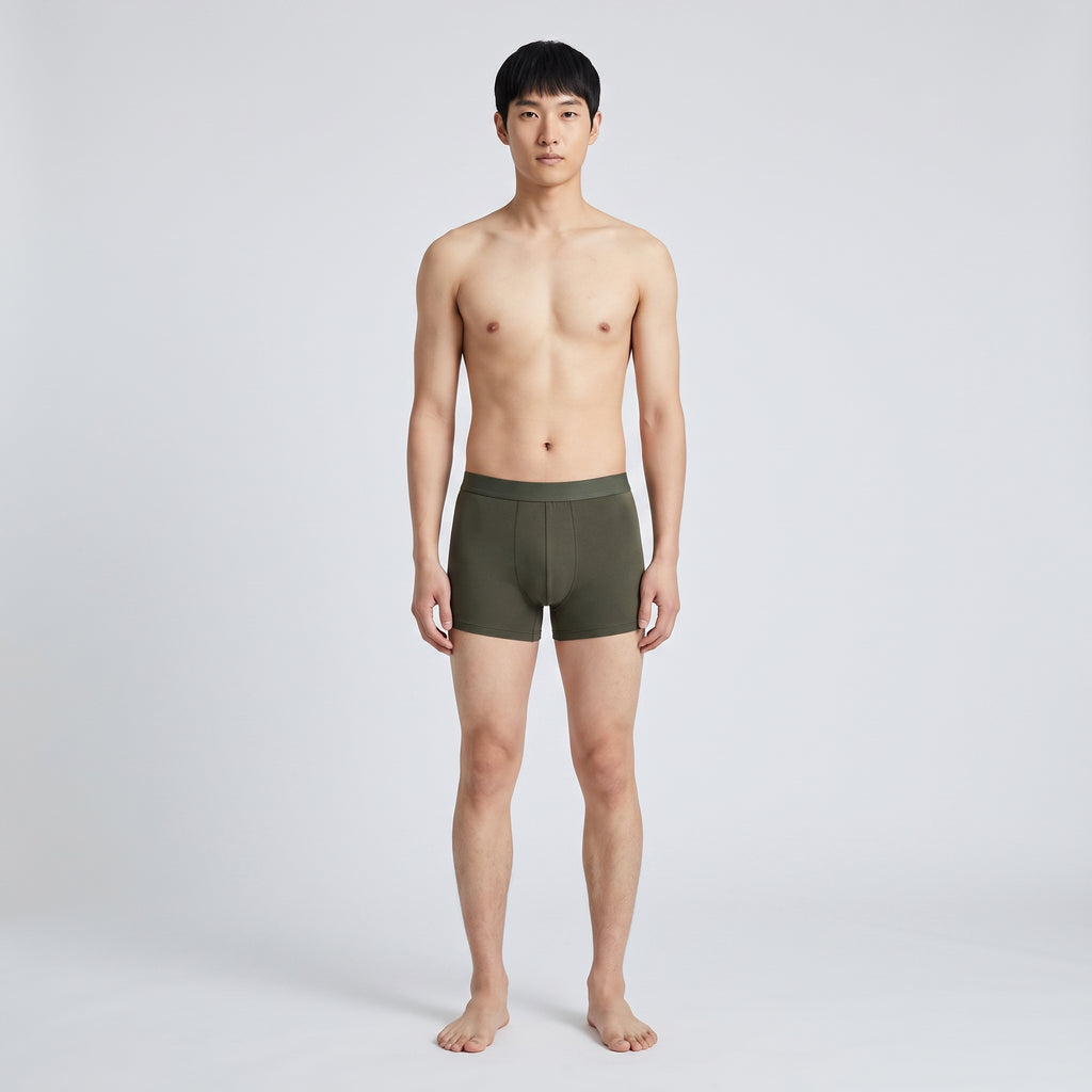 Plain Cotton Trunk | 2-Pack Two Colors, worn, front view