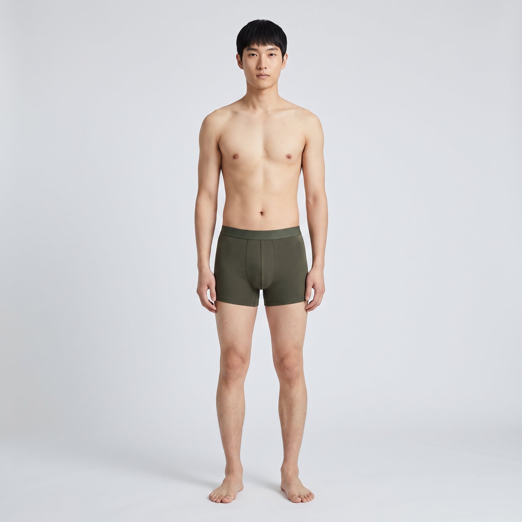 Plain Cotton Trunk | 2-Pack Two Colors, worn, front view