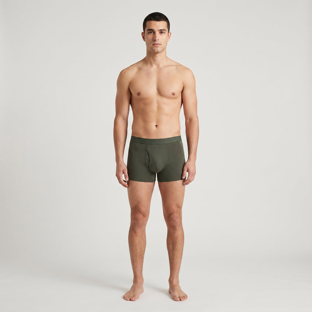 Plain Cotton Trunk | 3-Pack Single Color, worn, front view