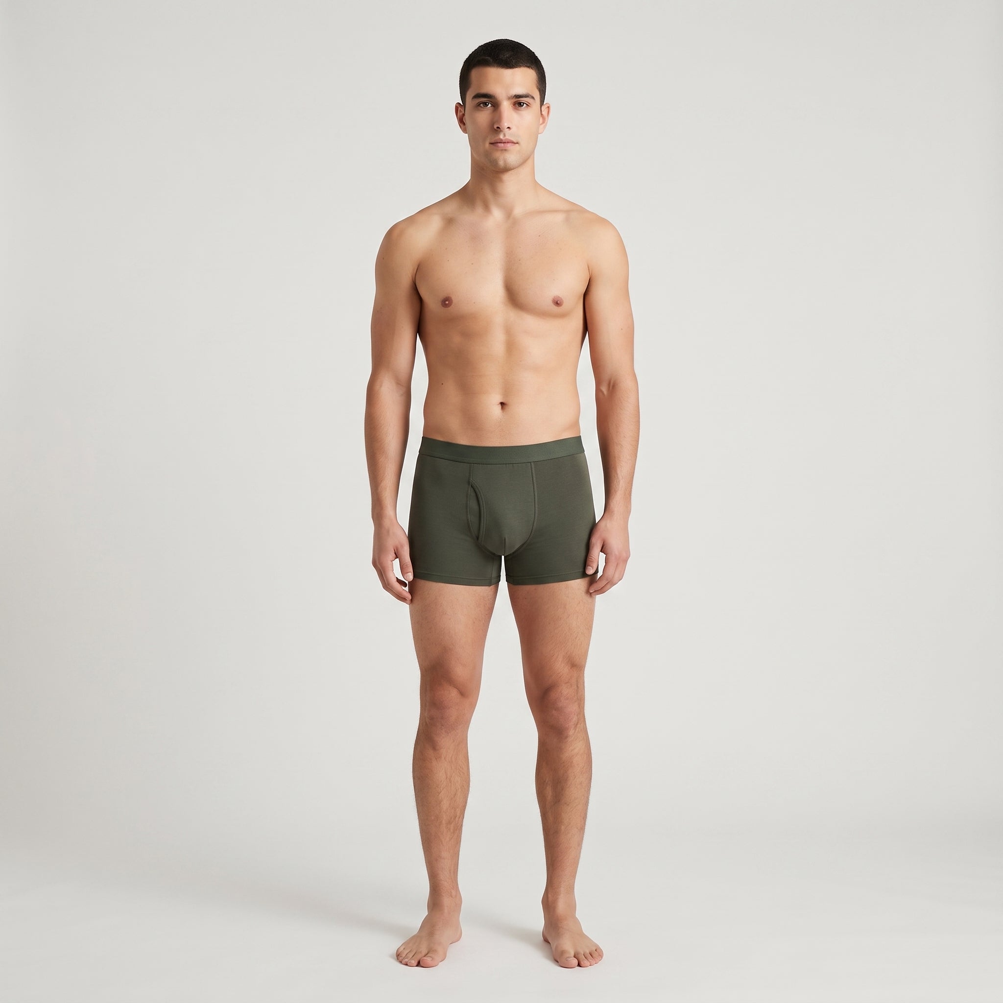 Plain Cotton Trunk | 3-Pack Single Color, worn, front view