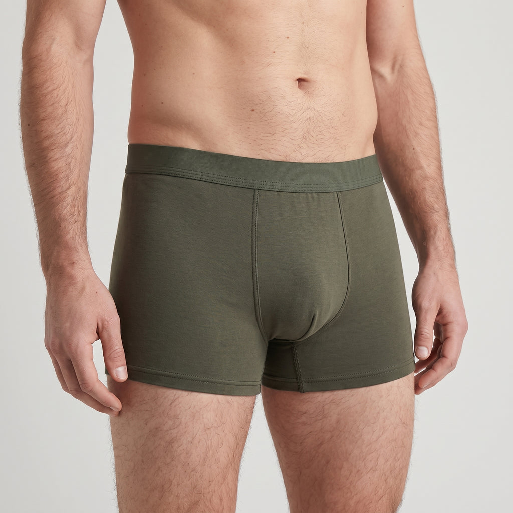 Plain Cotton Trunk | 3-Pack Three Colors, worn, close-up