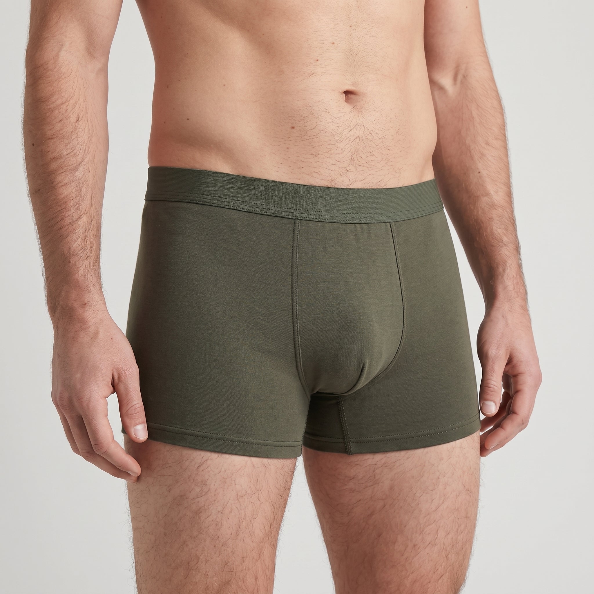 Plain Cotton Trunk | 3-Pack Three Colors, worn, close-up