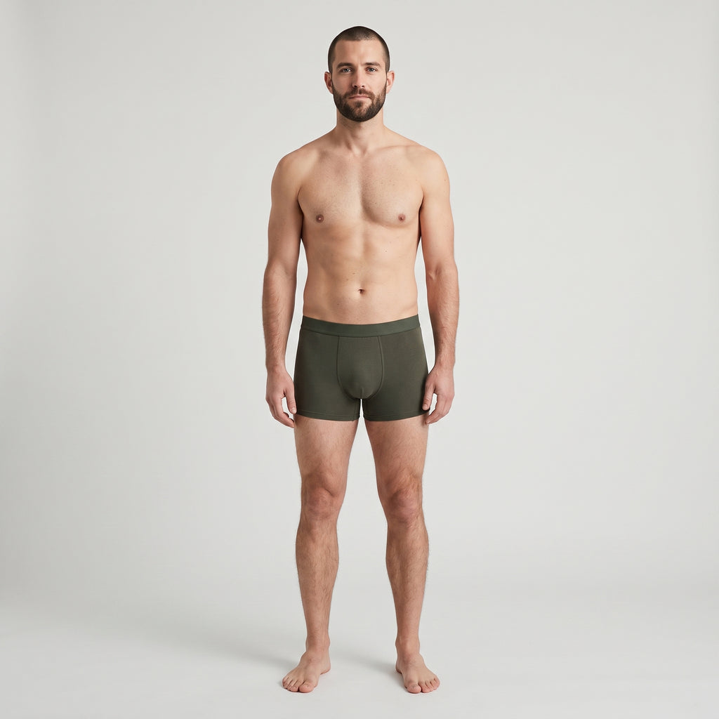 Plain Cotton Trunk | 3-Pack Three Colors, worn, front view