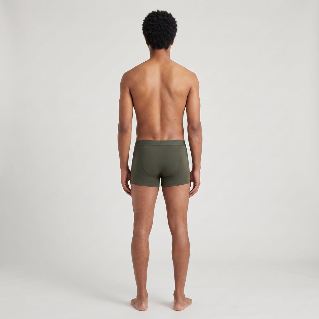 Plain Cotton Trunk | 4-Pack Single Color, worn, back view