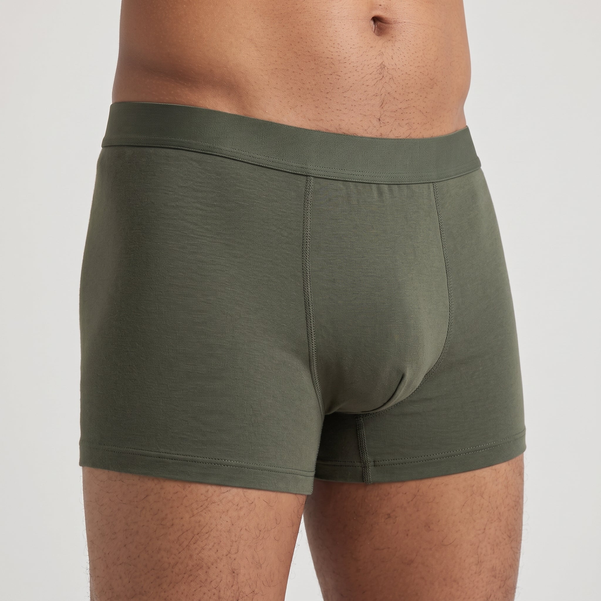 Plain Cotton Trunk | 4-Pack Single Color, worn, close-up