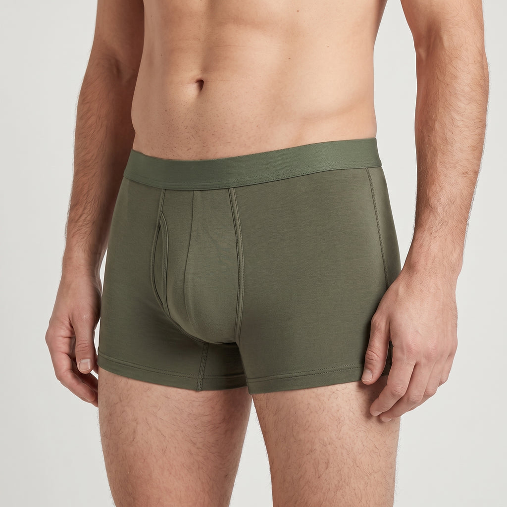Plain Cotton Trunk | 6-Pack Single Color, worn, close-up